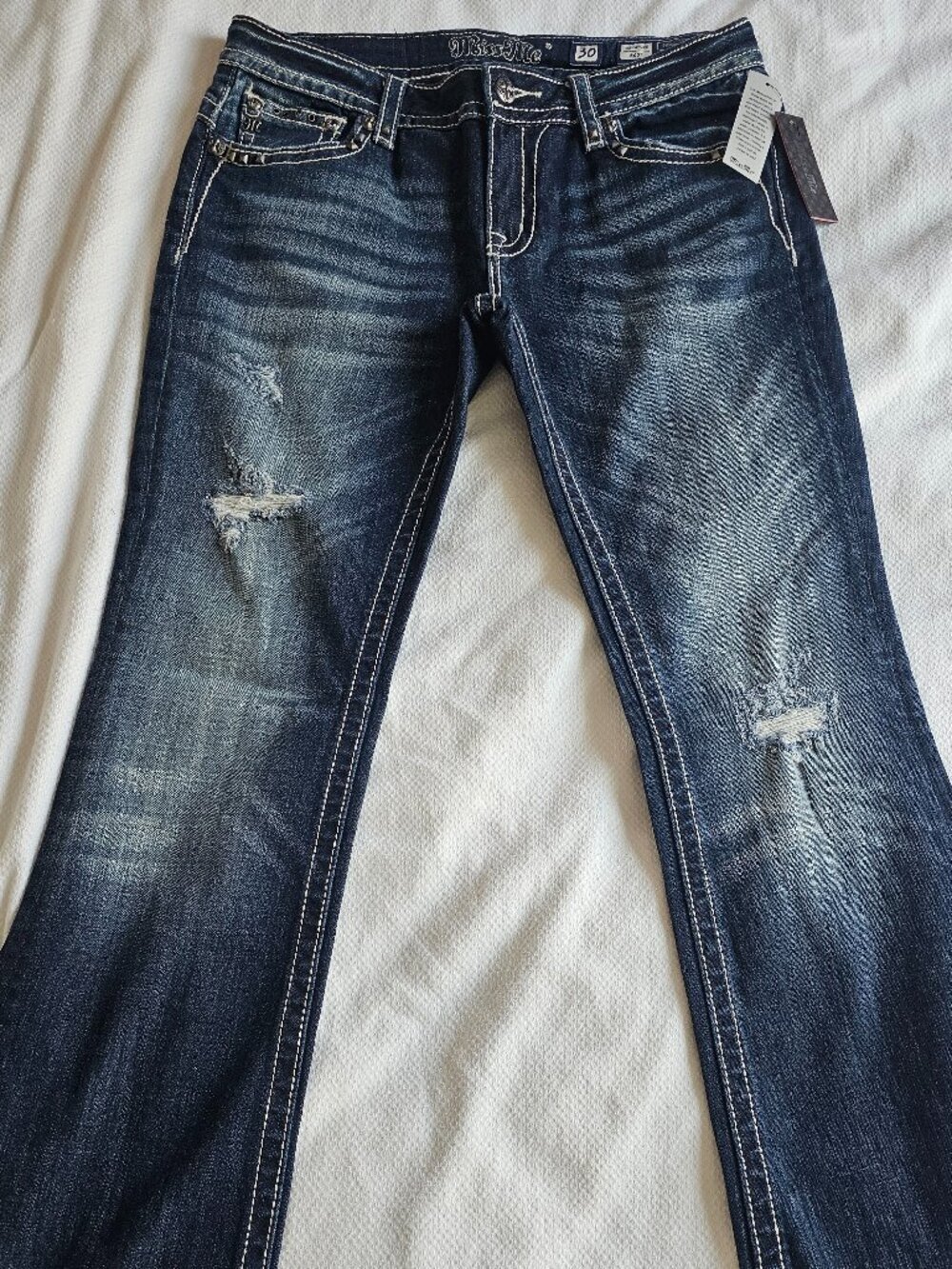 Miss Me Jeans DK BLUE 30/ Short Inseam 32 Model #JP7231BV - Picture 4 of 13